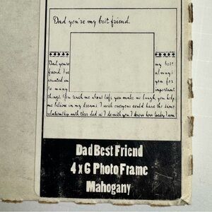 Dad You’re My Best Friend Mahogany 4x6 Photo Frame